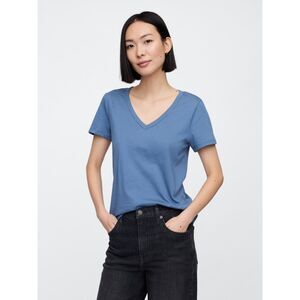 Old Navy Women's Medium‎ Blue V-Neck Short Sleave T-Shirt